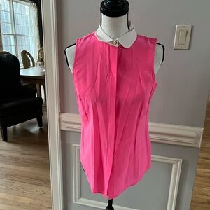 Lilly Pulitzer Hot Pink Sleeveless Silk Top SZ S
#100Silk